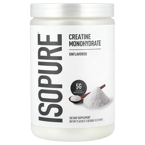 Isopure Creatine Monohydrate, Unflavored, 1.1 lb (500 g)