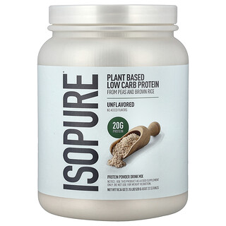 Isopure, 植物基低碳水化合物蛋白质粉，原味，1.15 磅（521 克）