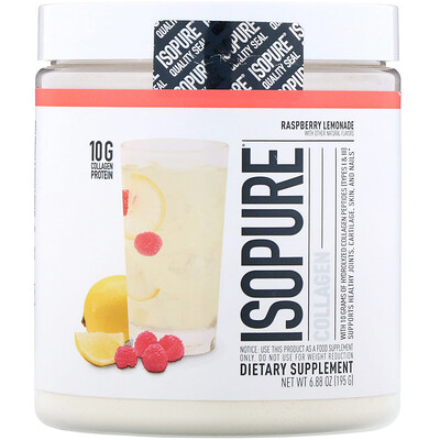 Isopure Collagen, Raspberry Lemonade, 6.88 oz (195 g)