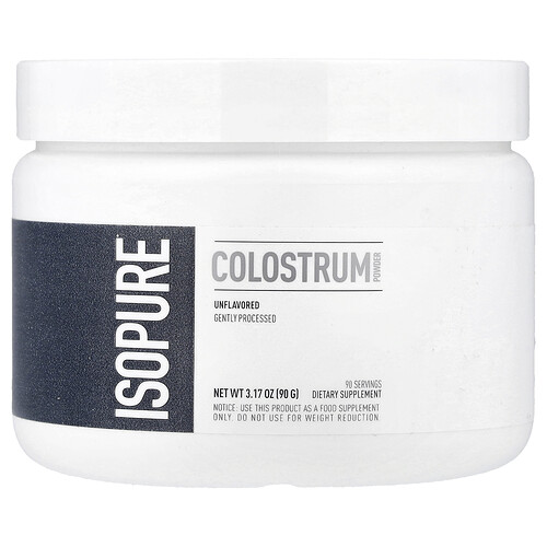 Isopure Colostrum Powder, Unflavored, 3.17 oz (90 g)