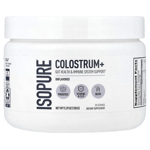アイソピュア Isopure, 初乳＋、プレーン、150g（5.29オンス）
