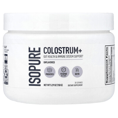 Product Image for Isopure, Colostrum+, Unflavored, 5.29 oz (150 g)