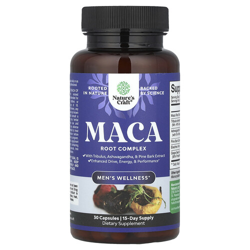 Nature's Craft Men's Wellness, Maca Root Complex, 30 Capsules