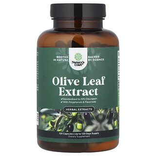 Nature's Craft, Extracto de hoja de olivo, 750 mg, 120 cápsulas