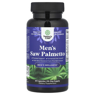 Nature's Craft, Saw Palmetto untuk Pria, 60 Kapsul
