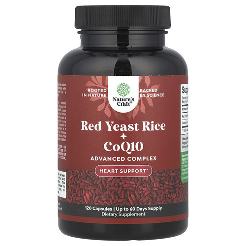 Nature's Craft Red Yeast Rice + CoQ10, 120 Capsules