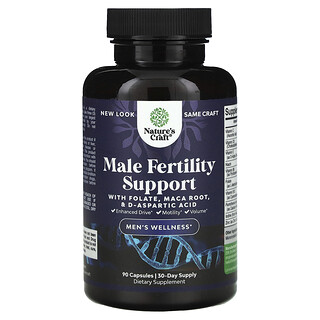 Nature's Craft, Suporte Masculino, Reforço da Fertilidade, 90 Cápsulas
