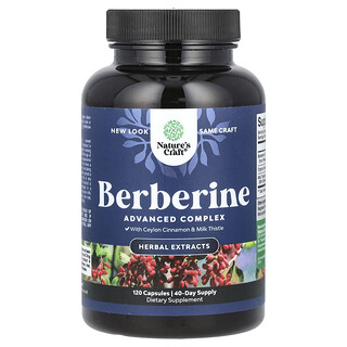 Nature's Craft, Berberine, Berberin, 120 Kapseln