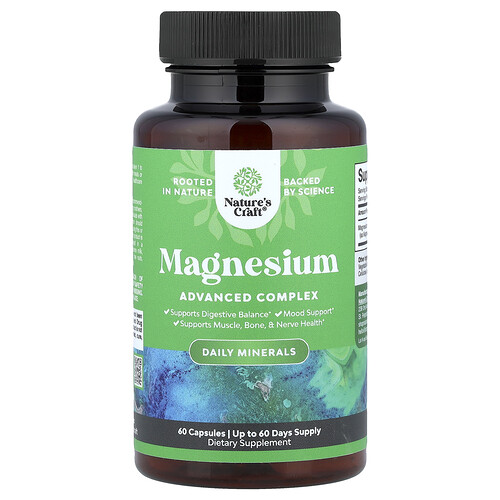 Nature's Craft, Magnesium Taurate, Magnesiumtaurat, 60 Kapseln (500 mg pro Kapsel)