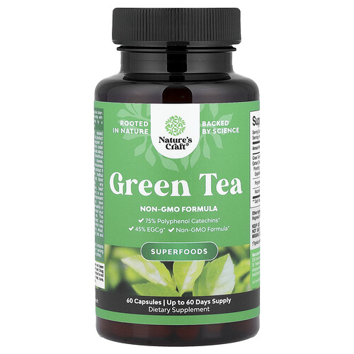 Nature's Craft, Green Tea, Grüner Tee, 60 Kapseln (500 mg pro Kapsel)