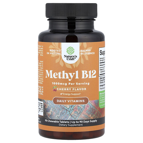 Nature's Craft, Methyl B12, Kirsche, 1.000 mcg, 90 Kautabletten