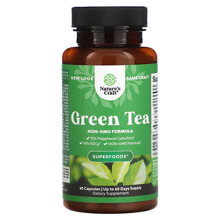 Nature's Craft, Chá Verde, 500 mg, 60 Cápsulas