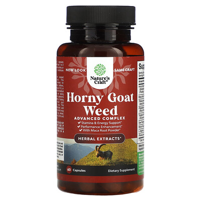 

Natures Craft Horny Goat Weed, 500 мг, 60 капсул