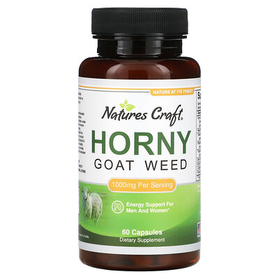 

Natures Craft, Horny Goat Weed, 500 mg, 60 Capsules