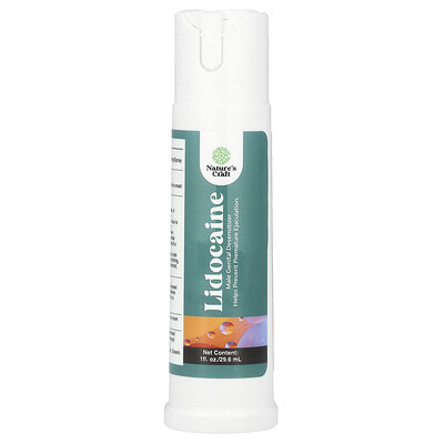 Nature's Craft, Lidocaine, Male Genital Desensitizer, 10 mg, 1 fl oz (29.6 ml)