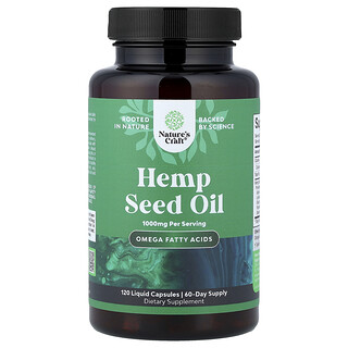 Nature's Craft, Hemp Seed Oil, 120 Liquid Capsules (500 mg per Capsule)