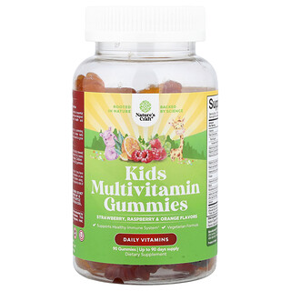 Nature's Craft, Gomitas multivitamínicas para niños, Fresa, frambuesa y naranja, 90 gomitas