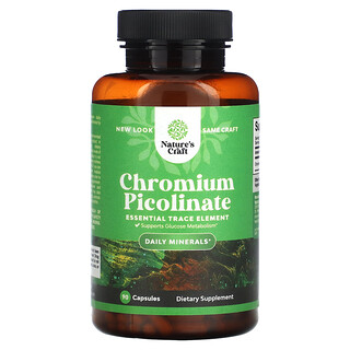 Nature's Craft, Chrom Picolinate, Chrompicolinat, 200 mcg, 90 Kapseln