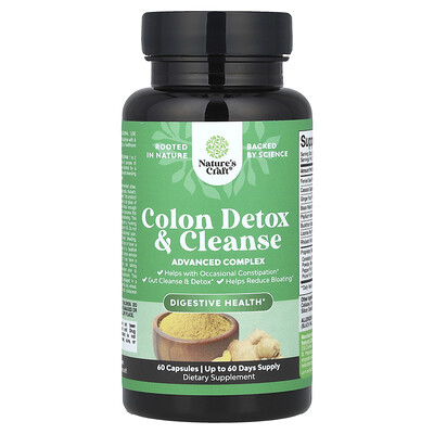 Product Image for Nature's Craft, Colon Detox & Cleanse, 60 Capsules