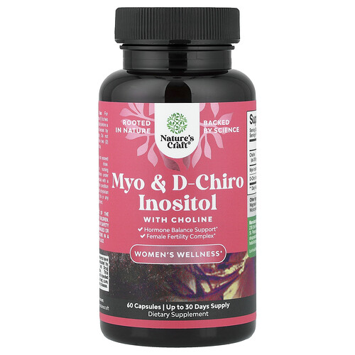 Nature's Craft Women's Wellness, Myo & D-Chiro Inositol with Choline, 60 Capsules