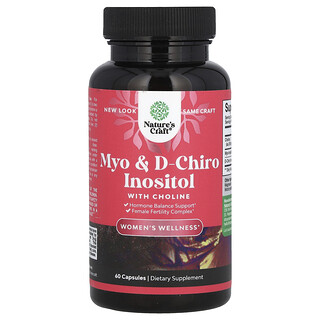 نيتشرز كرافت‏, Inositol مع الكولين من Myo & D-Chiro ، 60 كبسولة