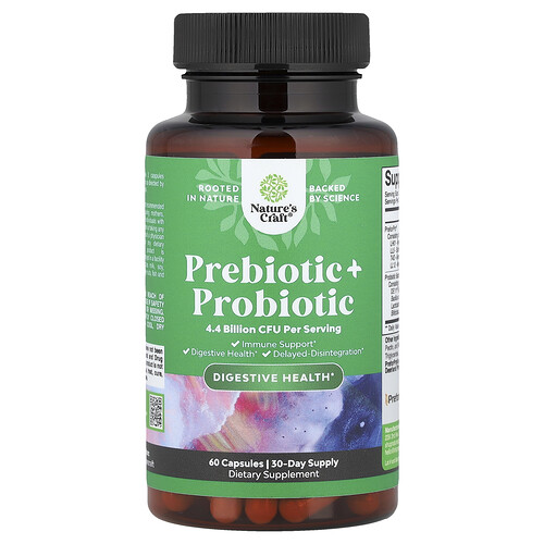 Nature's Craft, Prebiotic + Probiotic, Präbiotikum + Probiotikum, 60 Kapseln