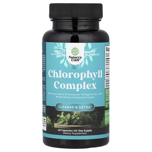 Nature's Craft, Chlorophyll Complex, Chlorophyll-Komplex, 60 Kapseln
