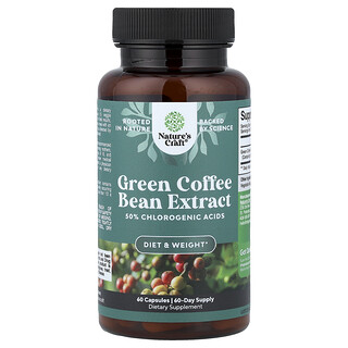 Nature's Craft, Green Coffee Bean Extract , 60 Capsules (750 mg per Capsule)