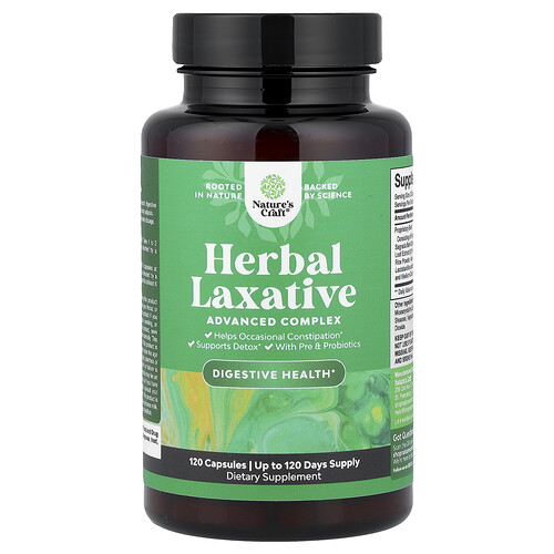 Nature's Craft Herbal Laxative, Advanced Complex, 120 Capsules