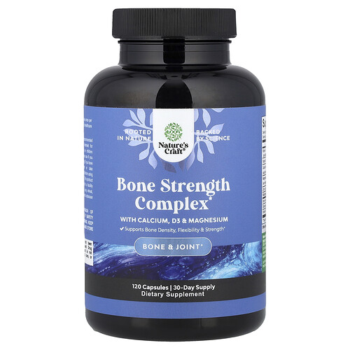 Nature's Craft, Knochenstärke-Komplex mit Calcium, D3 & Magnesium, 120 Kapseln