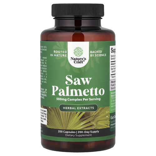 Nature's Craft, Saw Palmetto, 500 mg, 200 Capsules