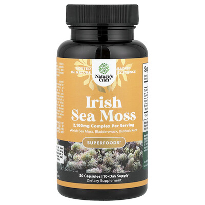 Product Image for Nature's Craft, Irish Sea Moss, 30 Capsules