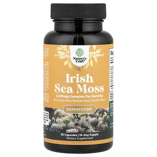 Nature's Craft, Irish Sea Moss, 30 Capsules