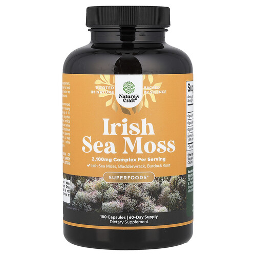 Nature's Craft Irish Sea Moss, 180 Capsules