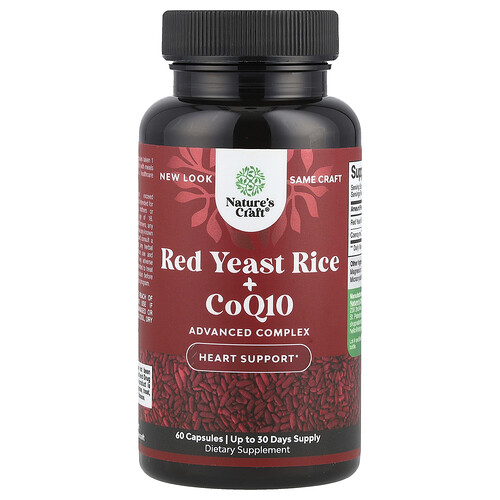 Nature's Craft Red Yeast Rice + CoQ10, 60 Capsules