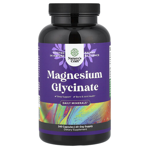 Nature's Craft Magnesium Glycinate, 240 Capsules (100 mg per Capsule)