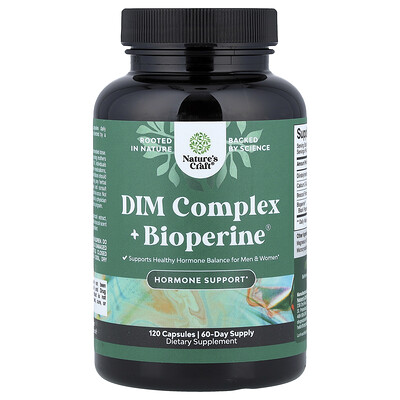 Nature's Craft, Complejo DIM más BioPerine®, 120 cápsulas