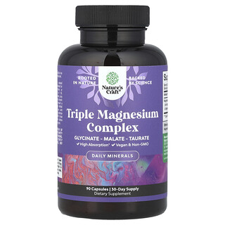 Nature's Craft, Complejo de triple magnesio, 90 cápsulas (133 mg por cápsula)