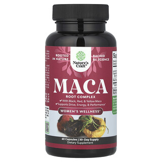 Nature's Craft, Kvinders velvære, Maca rodkompleks, 60 kapsler