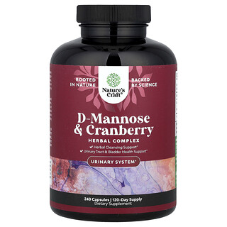 Nature's Craft, D-Mannose & Cranberry, D-Mannose und Cranberry, 240 Kapseln