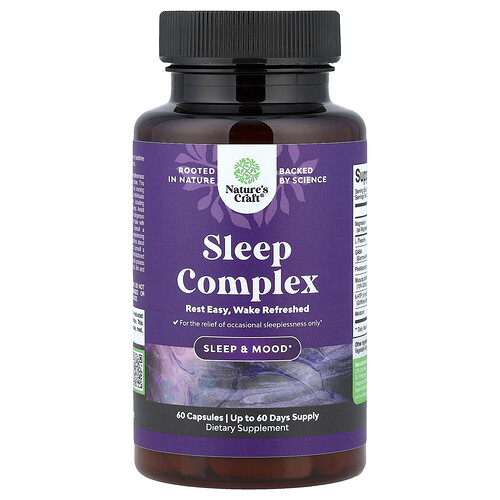 Nature's Craft, Complejo para dormir, 60 cápsulas