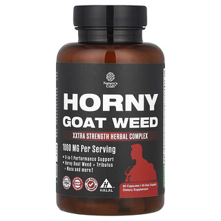 Nature's Craft, Horny Goat Weed, extra sterk kruidencomplex, 90 capsules
