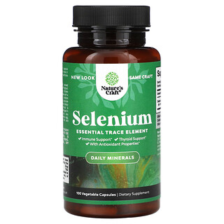 Nature's Craft, Selenium, Selen, 200 mcg, 100 pflanzliche Kapseln