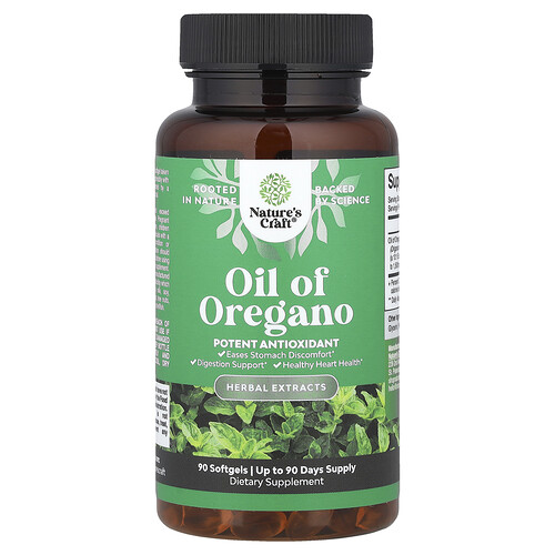 Nature's Craft, Oil of Oregano, Öl aus Oregano, 90 Weichkapseln (150 mg pro Weichkapsel)