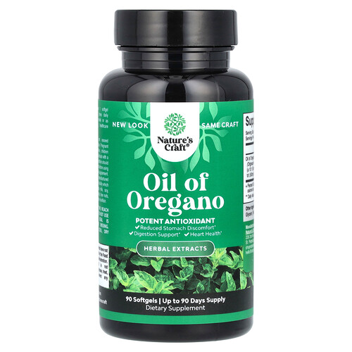 Nature's Craft Oil of Oregano, 90 Softgels (150 mg per Softgel)