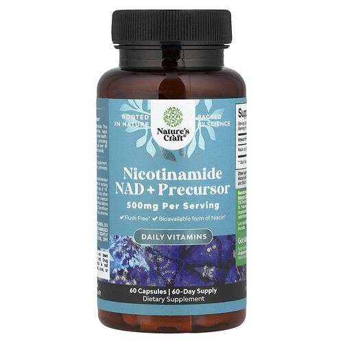 Nature's Craft, Nicotinamide, Nicotinamid, 500 mg, 60 Kapseln