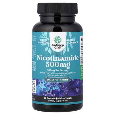 Product Image for Nature's Craft, Nicotinamide , 500 mg , 60 Capsules