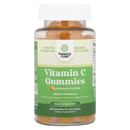 Nature's Craft, Vitamin-C-Fruchtgummis, Orange, 60 Fruchtgummis