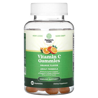 Nature's Craft, Gomitas con vitamina C, Naranja, 60 gomitas