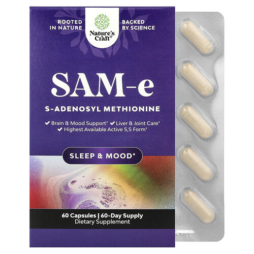 Nature's Craft, SAM-e, 60 Kapseln (200 mg pro Kapsel)